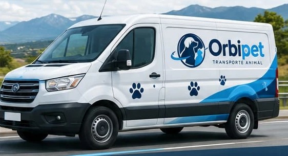 Camioneta de Orbipet en carretera